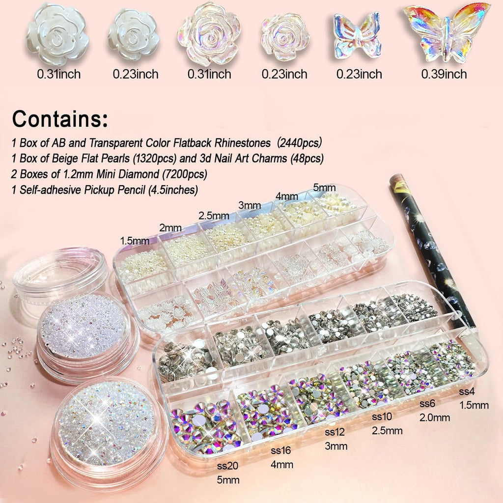 Nail Ornament Bow Pearl Accessories Suit