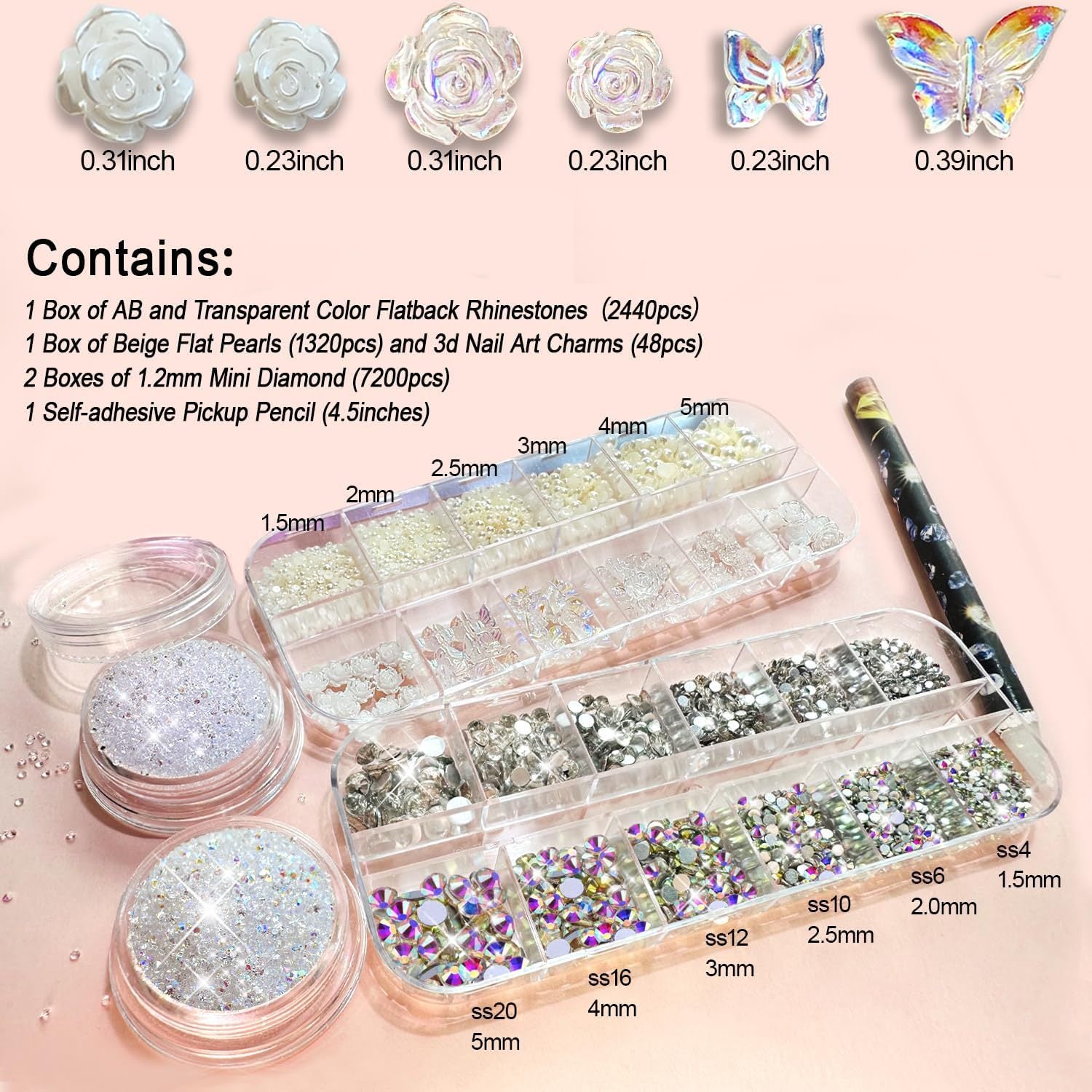 Nail Ornament Bow Pearl Accessories Suit