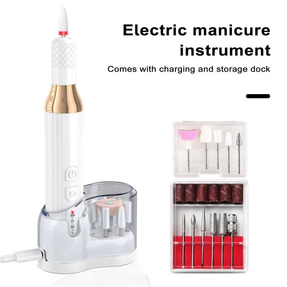 Electric USB Portable Nail Piercing Device Manicure Machine