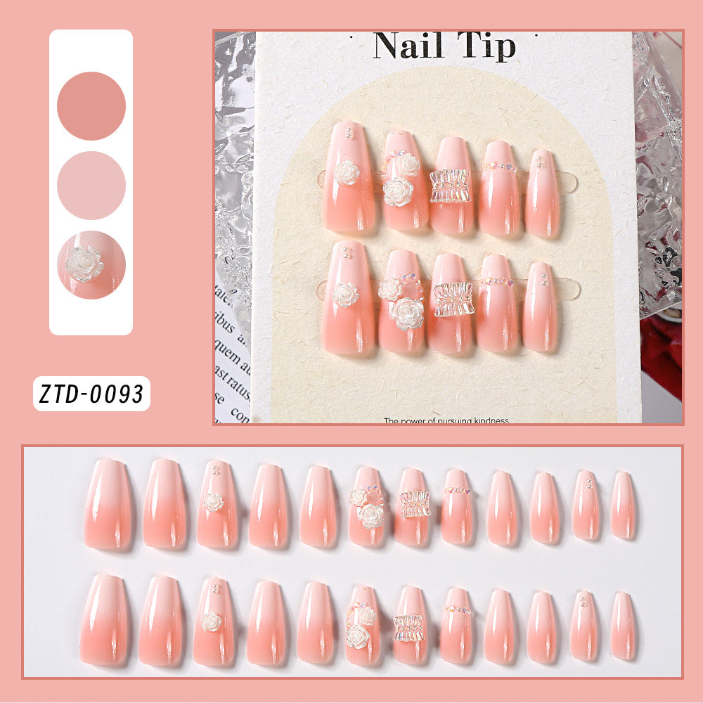 Ice Crystal Multilayer Bow Nail Tip 3 Dstereo Nail Sticker