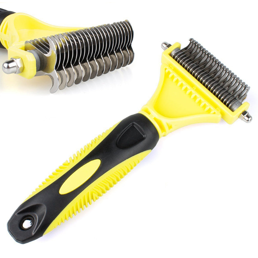 Stainless steel double-sided  knot comb