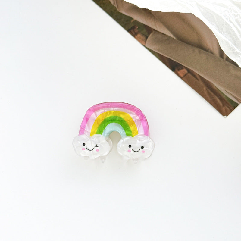 Female Versatile, Sweet And Cute Rainbow Star Clip