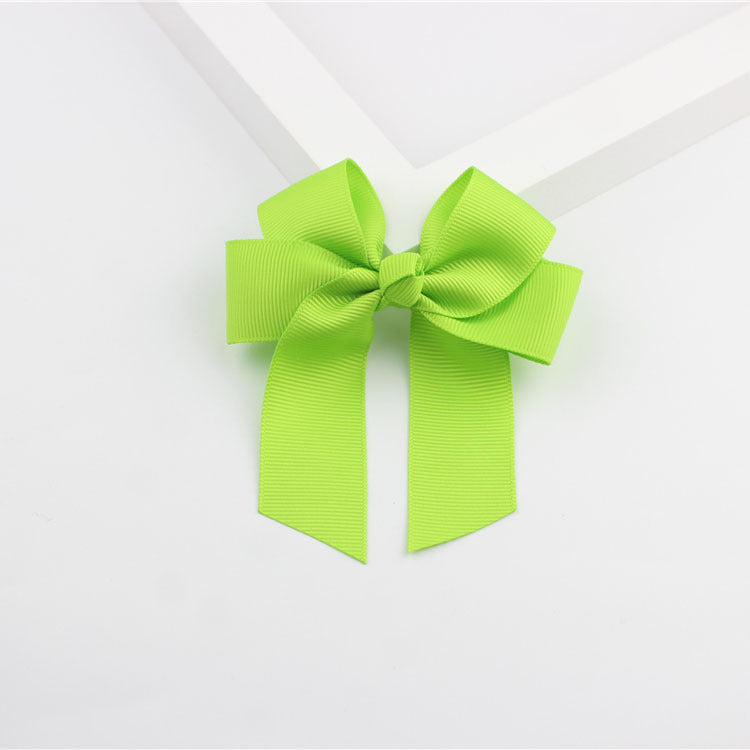 European And American Children Hairpin Ornament Four-ear Ribbon