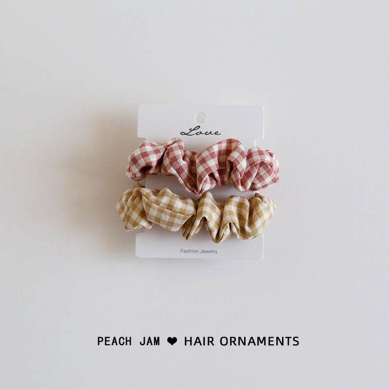 Plaid hair tie combo head rope