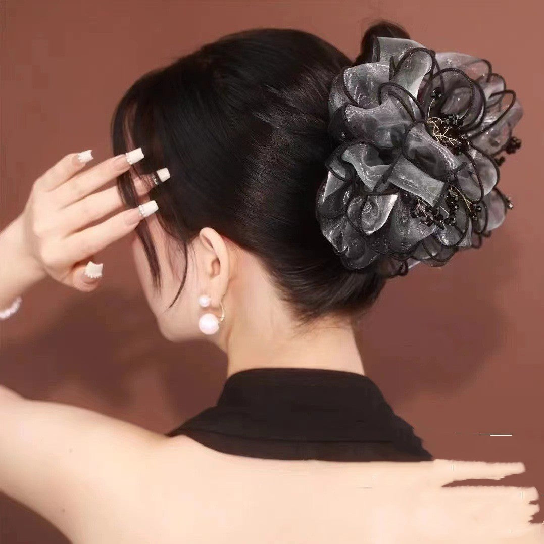 Fluffy And Draping Senior Gray Flower Bud Grip