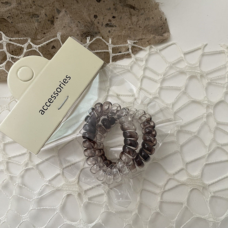 Women's Summer High-end Telephone Cord Hair Rope Set