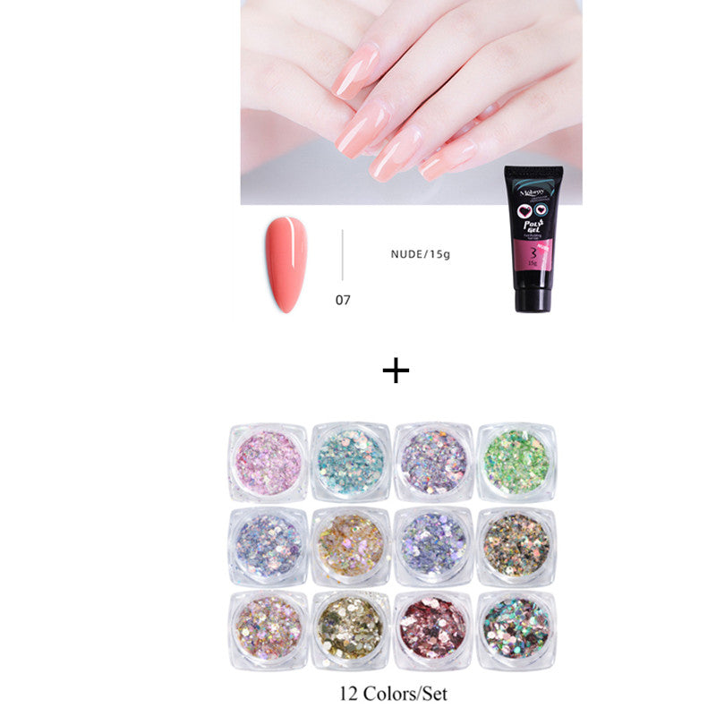 Mobray Nail extension glue 15ml non-paper support crystal fast nail extension gel UV phototherapy glue