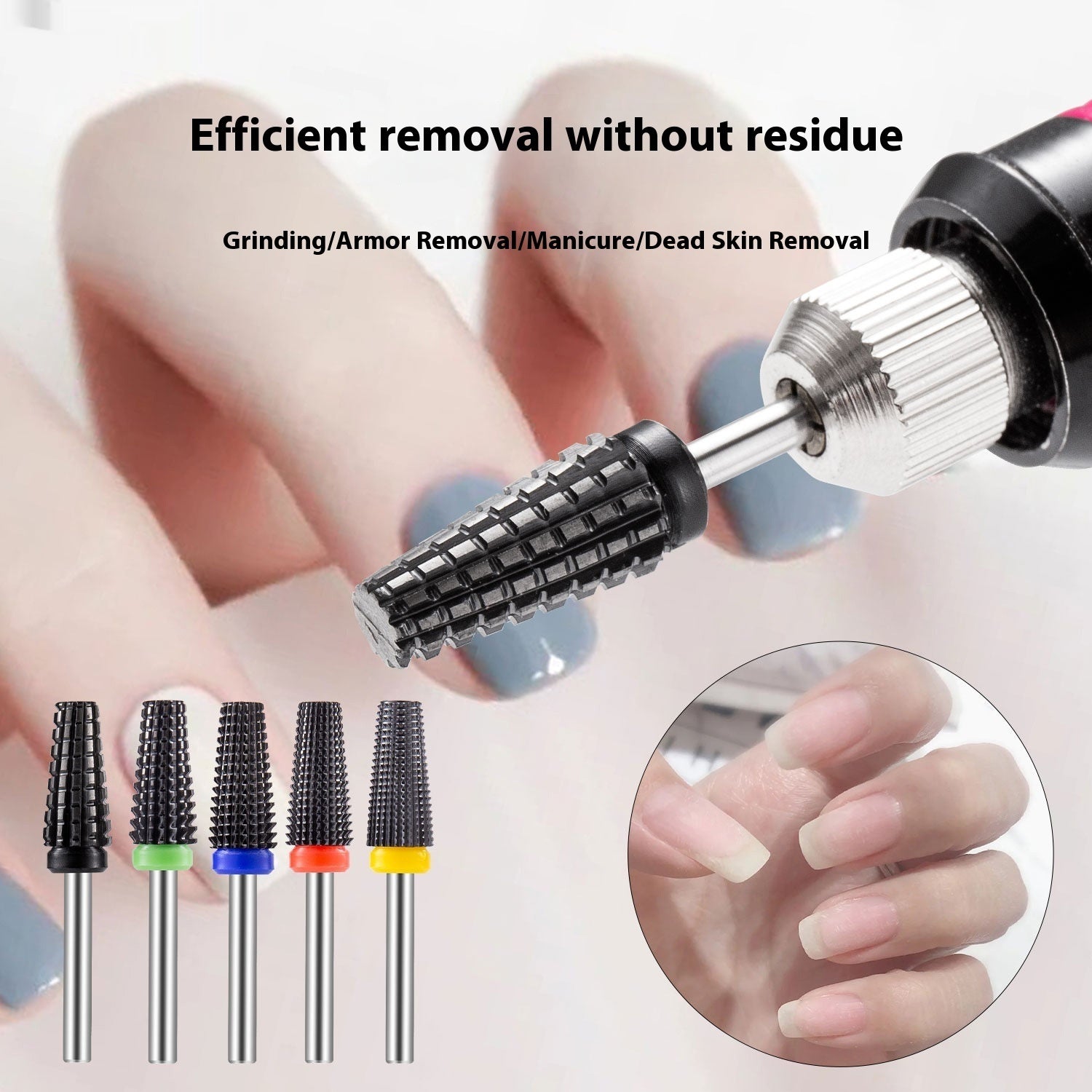Black Ceramic Nail Polish Head For Removing Nails