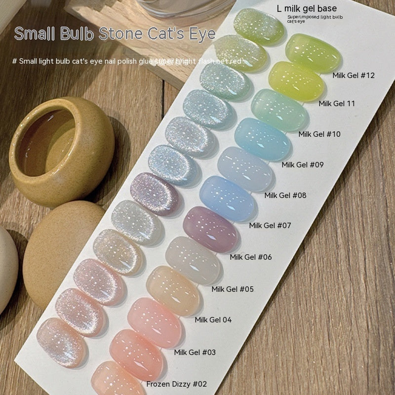 Milk Jelly Spar Cat's Eye Solid Color Summer Ice UV Polish