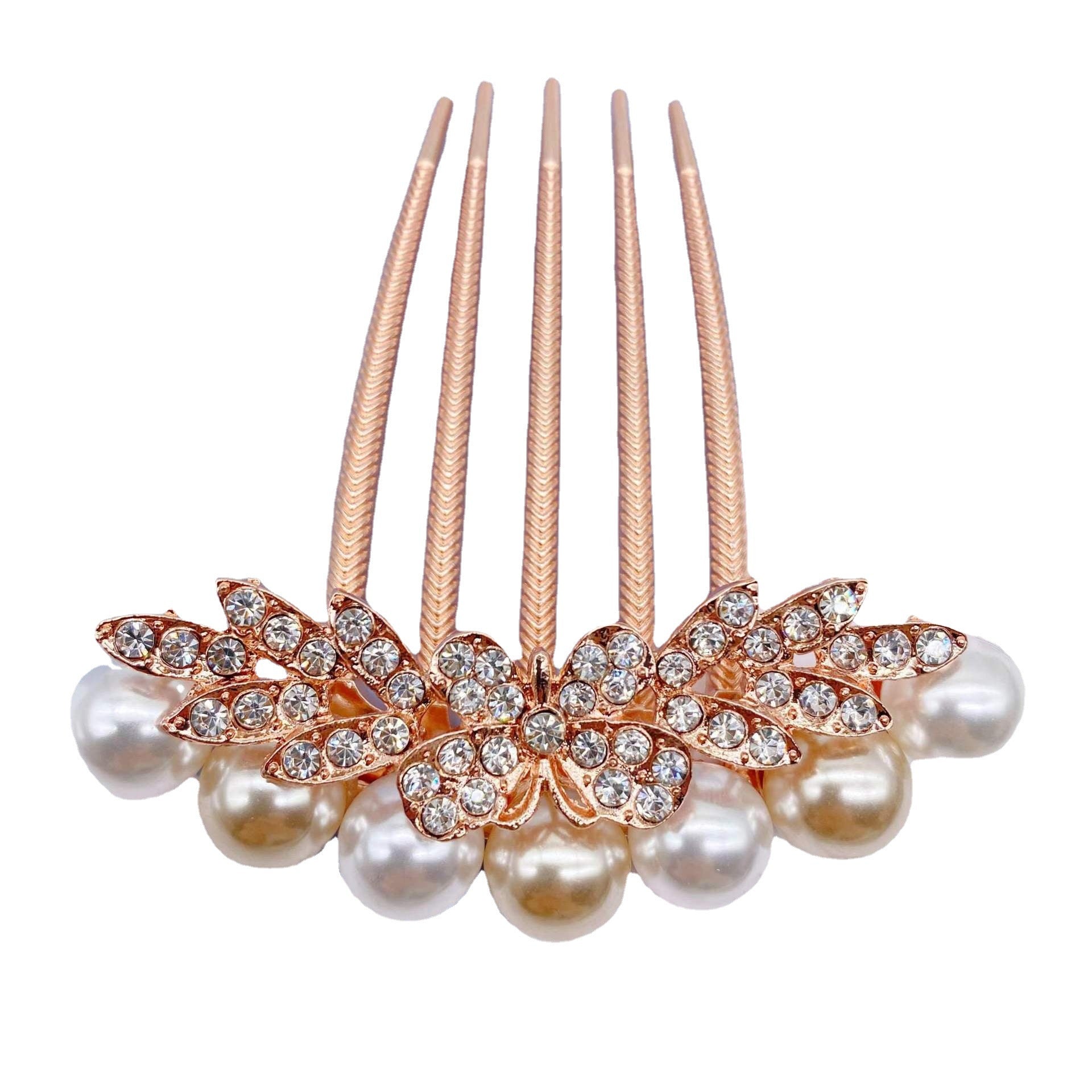 Butterfly Five-tooth Comb Hairpin Pill Head Pan Hair Back Head