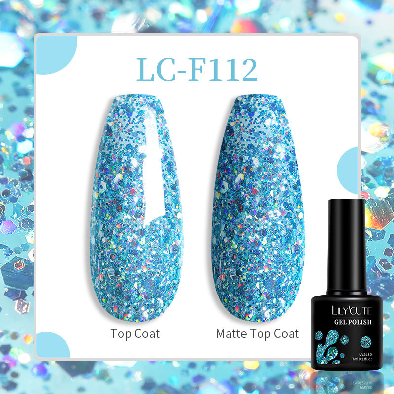 Lilycute 184 Colors Full Set Nail Glue Set Matte Nail Art Non-wash Sealing Layer Nail Polish Gel Base Gel