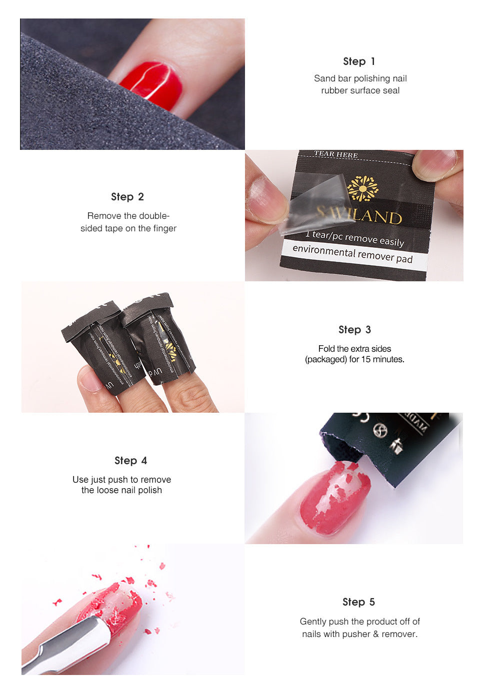 Saviland Nail Polish Remover Wraps