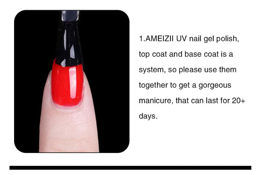 Ameizii Nail polish super bright disposable seal layer removable adhesive bond