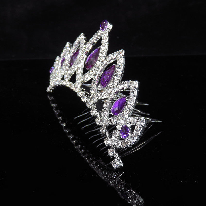 New Bridal Fashion Hair Comb Alloy Diamond Inlaid Jewel Headdress