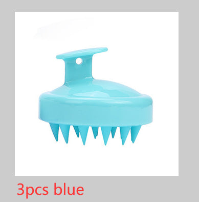 Silicone shampoo brush massager