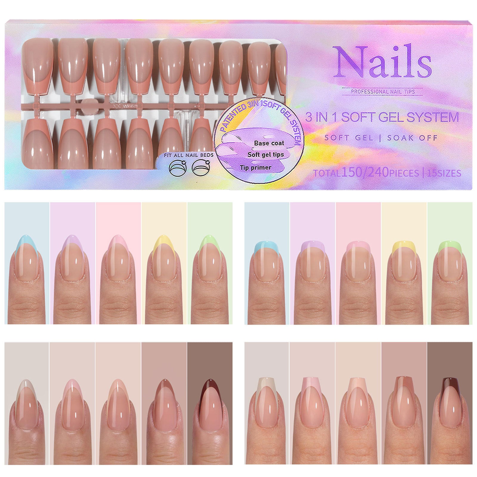 Manicure Wear Nail French Seamless Wear Nail Detachable