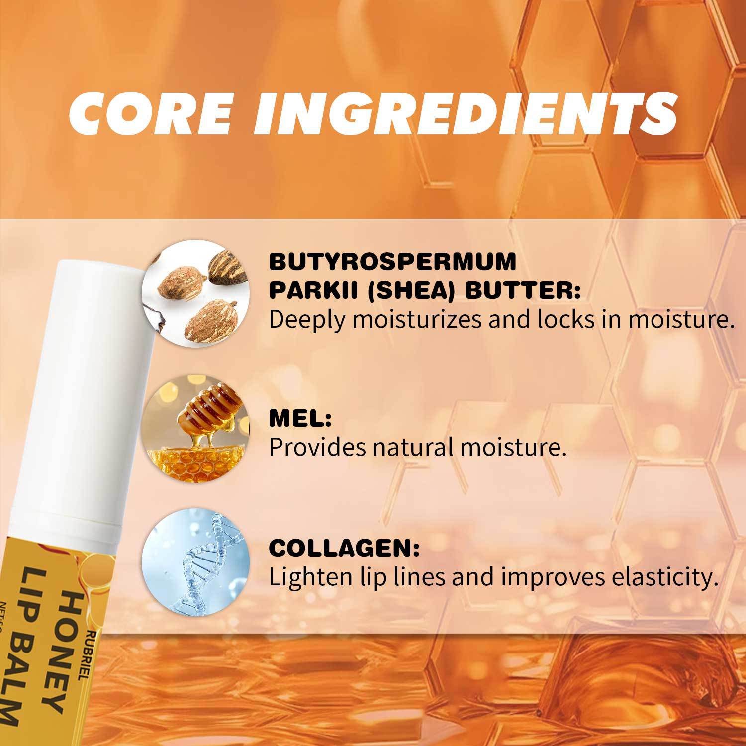 RUBRIEL Honey Lip Balm 5G Nourishing And Hydrating