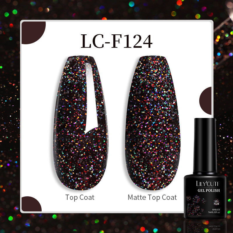 Lilycute 184 Colors Full Set Nail Glue Set Matte Nail Art Non-wash Sealing Layer Nail Polish Gel Base Gel