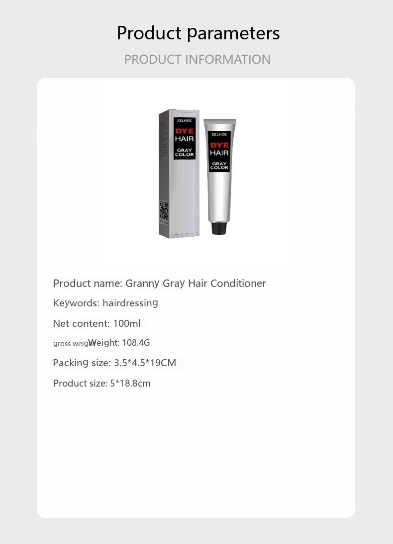 Eelhoe Easy To Color Hair Care Long-lasting Mild Hair Gray Hair Hairdressing Agent
