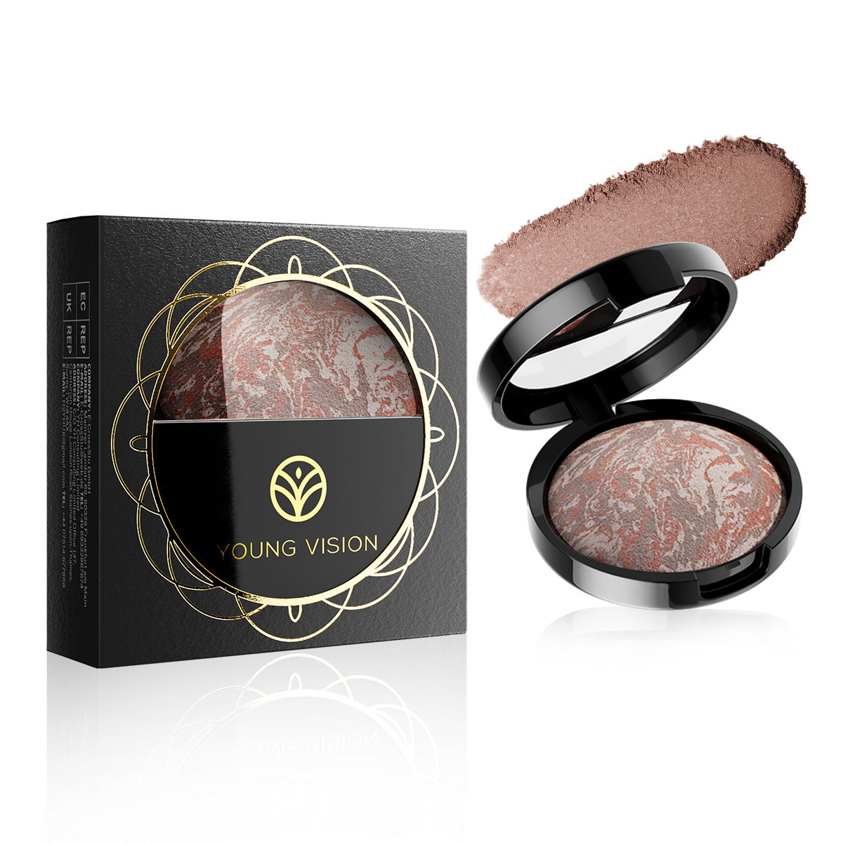 4-color Pork Belly Baked Powder Foundation Powder Fine Silky Improve Skin Color