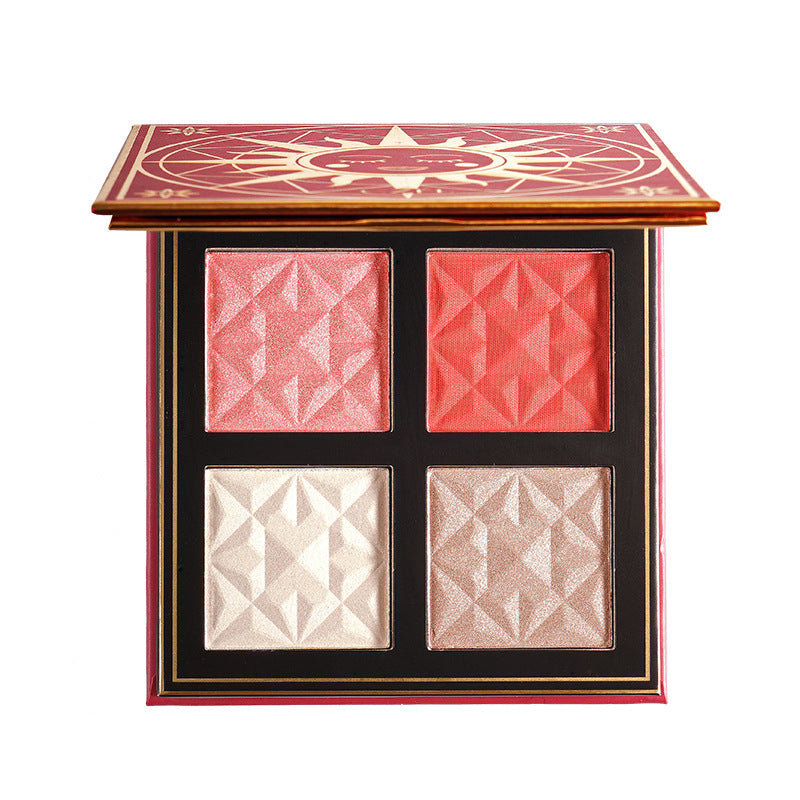 Four-color Blush Box Highlight Repair