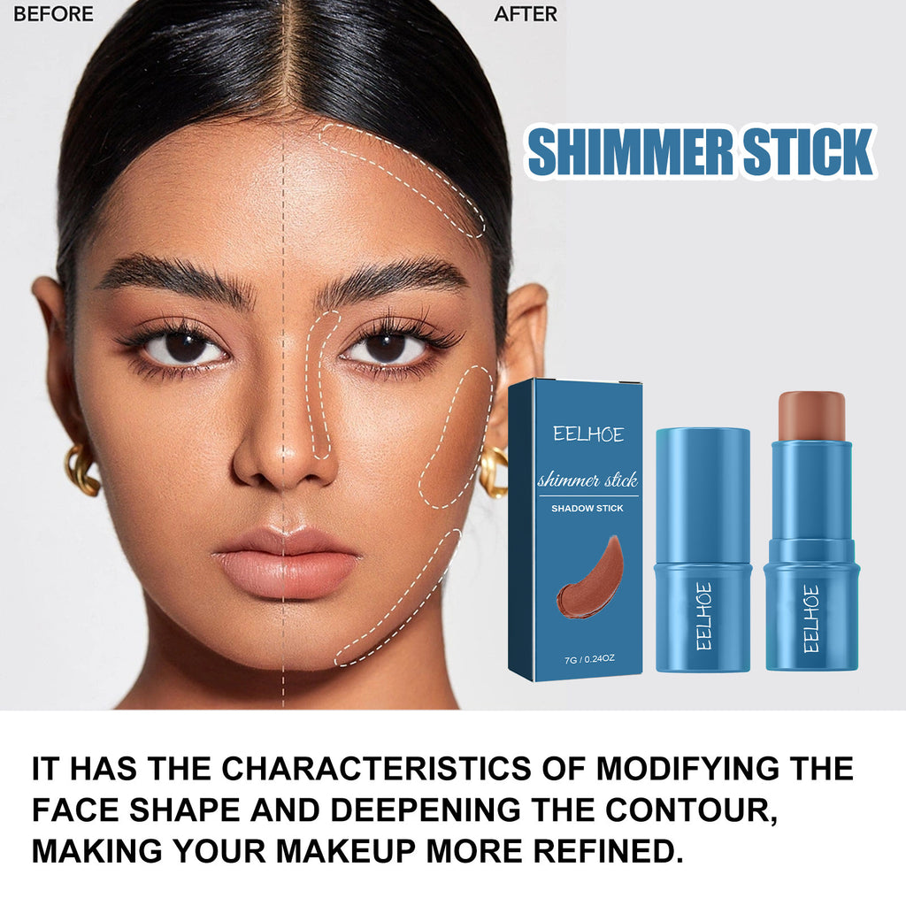 Eelhoe Multifunctional Highlight Shadow Blush Stick Three-dimensional Brightening Naturally Waterproof Light Lazy Shading Cream