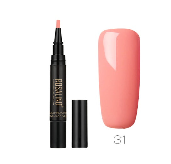 Rosalind 5ml Solid Color Nail Art Pen Nail Glue for Nail Art