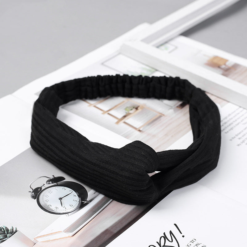 Hairband Cross Knitted Thread Hairware