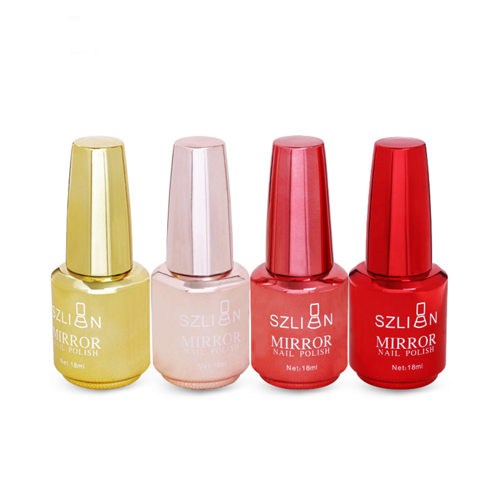 SZLIAN Mirror silver nail polish metal color stainless steel