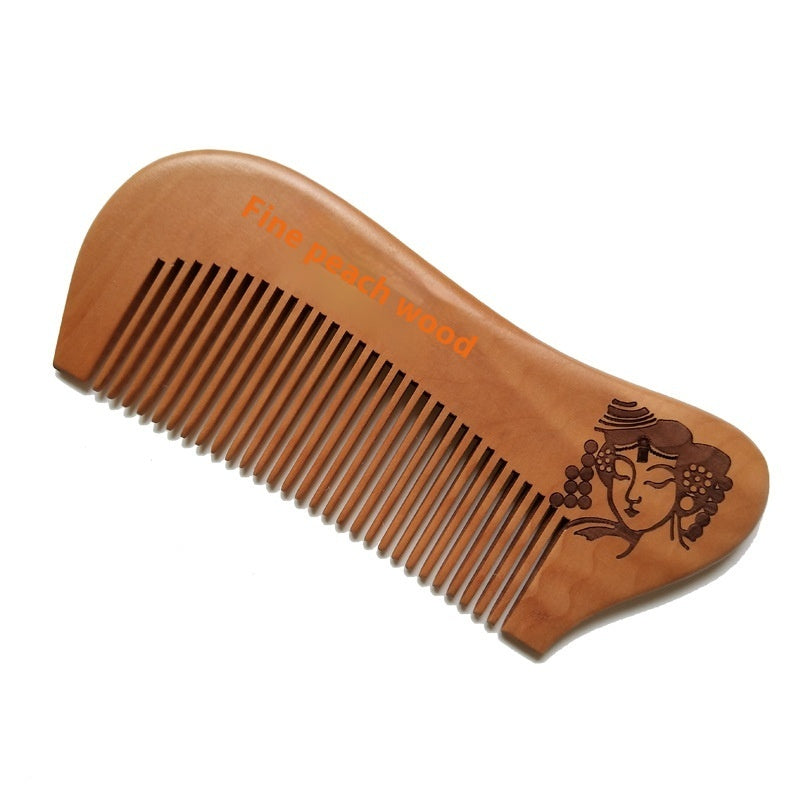 Solid Wood Portable Mahogany Comb