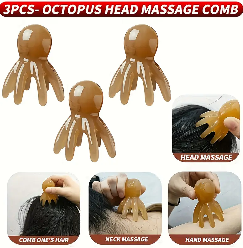 Octopus Massage Comb Head Meridian Scalp