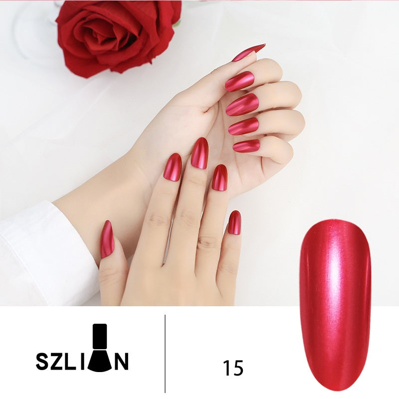 SZLIAN Metallic Silver Lasting Non-Peelable Mirror Nail Polish