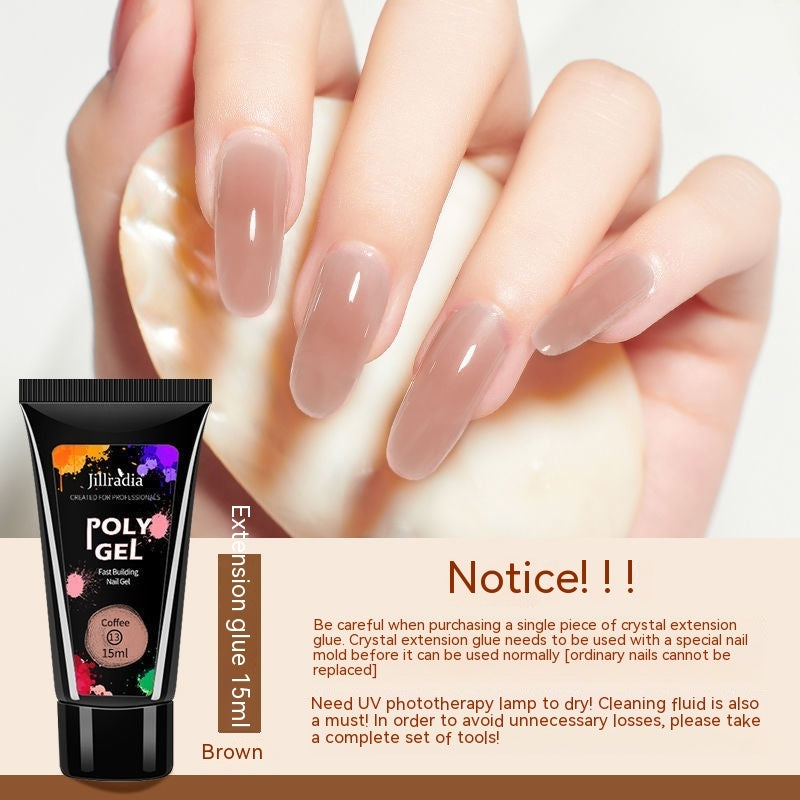 Crystal Extended Glue Nail Beauty UV