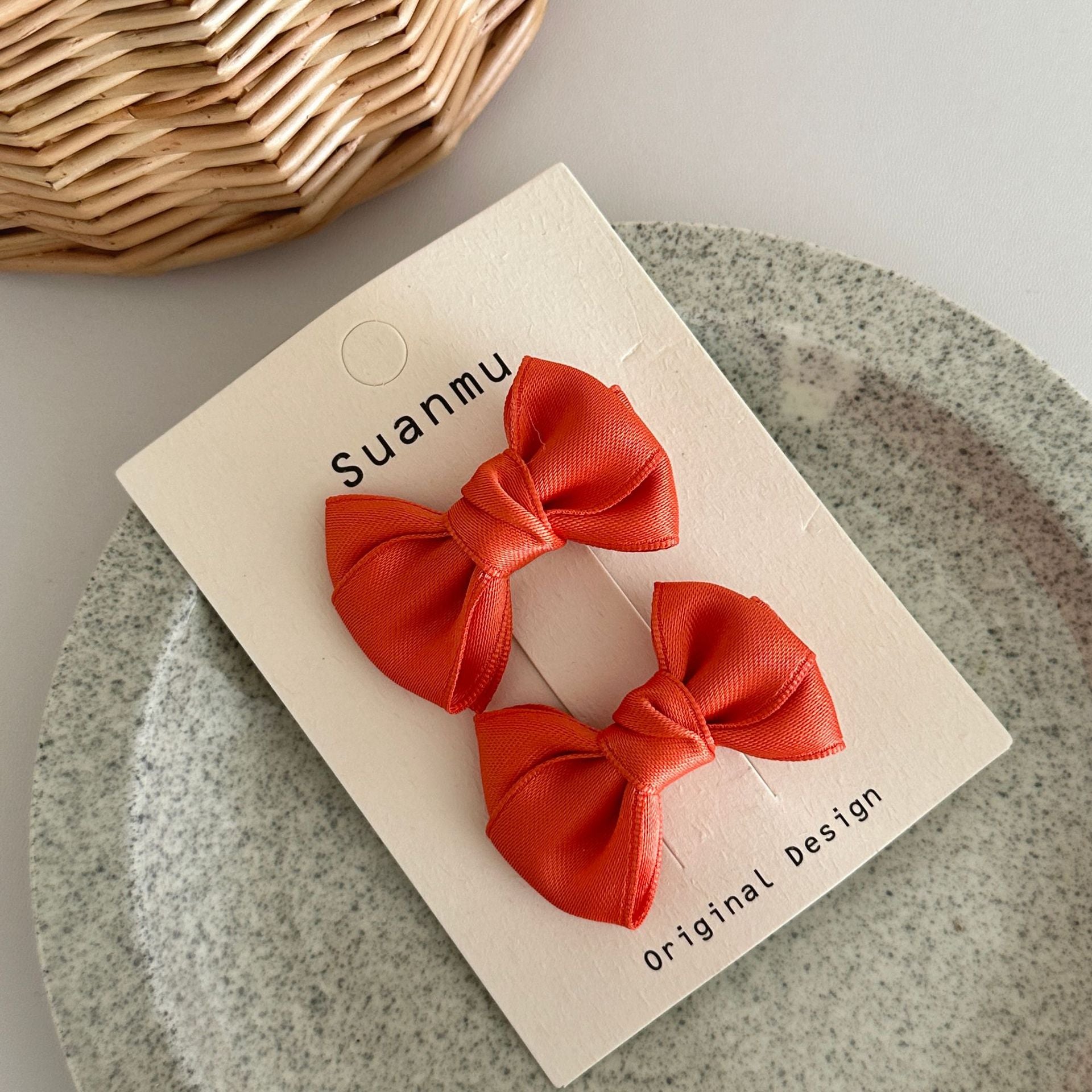 Cream Color Sweet Bowknot Children's Exquisite Side Clip Hairpin