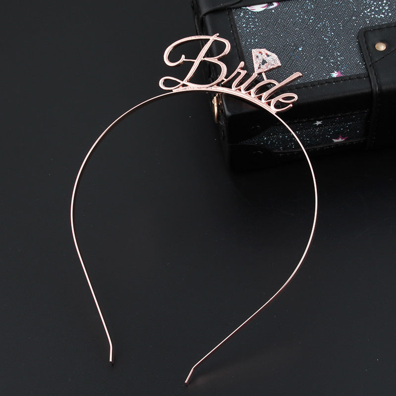 Wedding Bride Bridesmaid Subtitles Crown Headband Headband Elegant Hair Crown