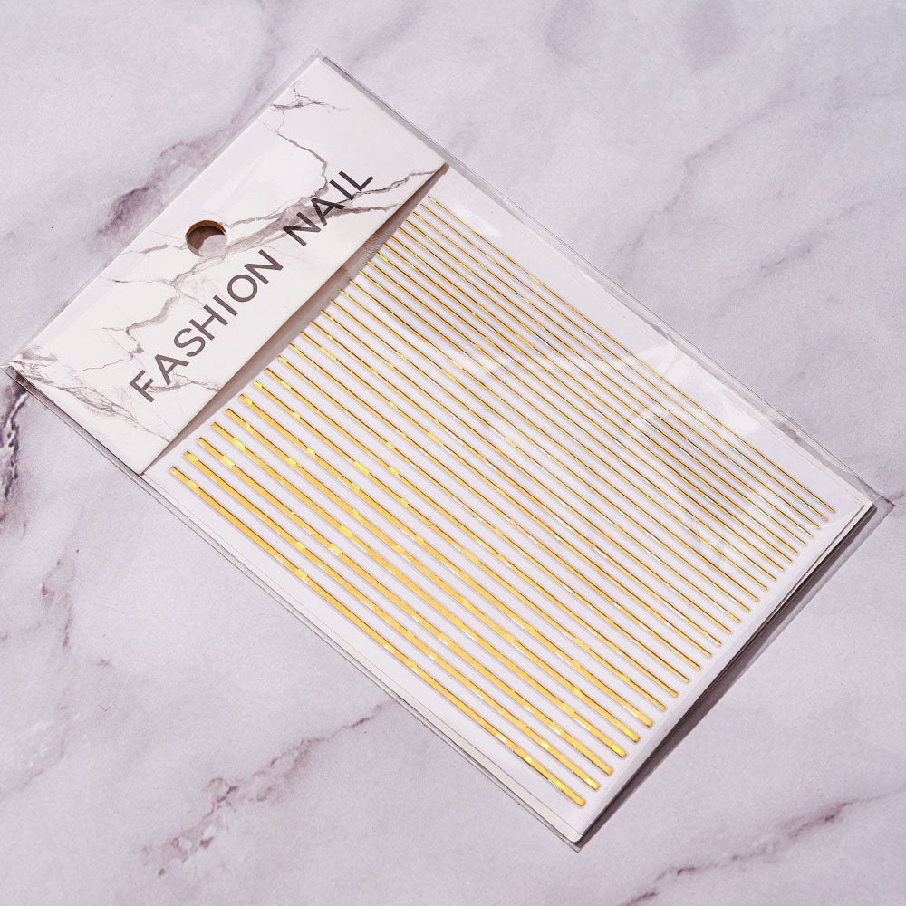 Stickers Bright Line Back Glue Fashion Nail Paste Decorative Multi-color Nail Patches