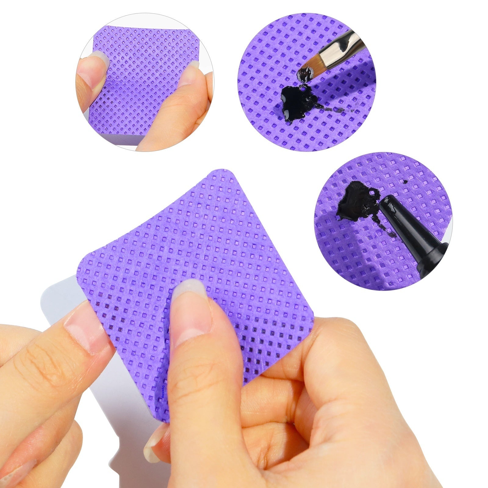 Nail Wipes Portable Home Solid Color Magic Nail Polish Removing Tissue