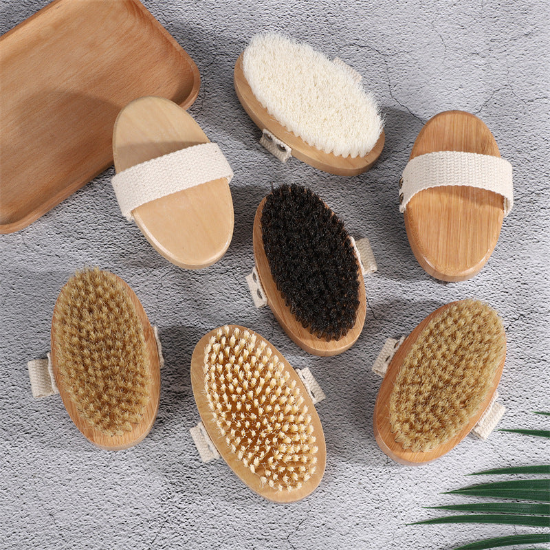 Bamboo Bristle Foam Nail Hand Brush