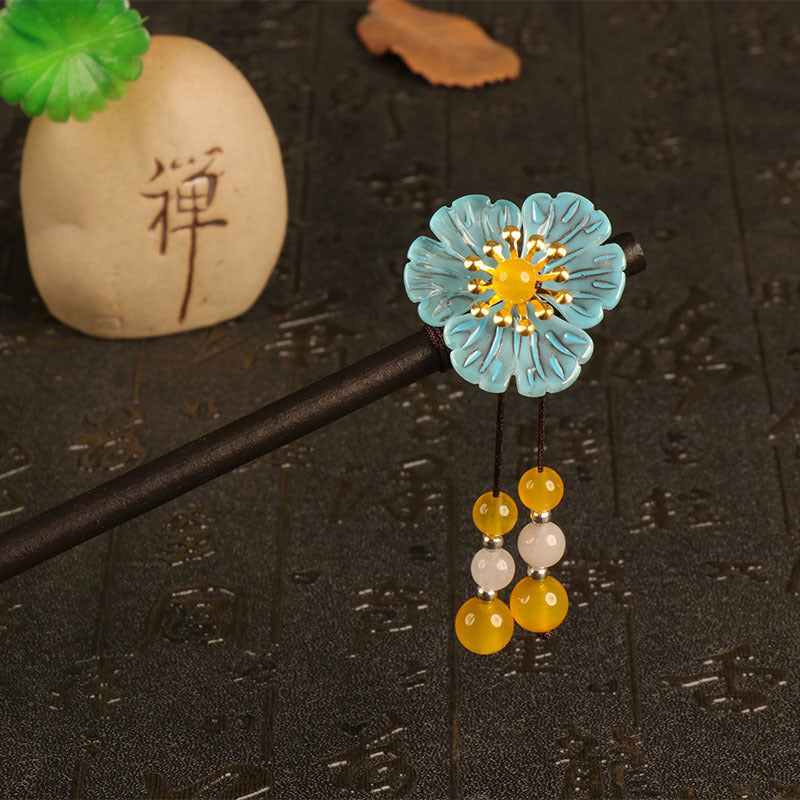 Women's Ancient Costume Tassel Hairpin Metal Headgear