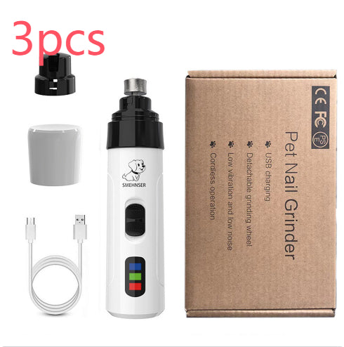 Smehnser Pet Automatic Nail Piercing Device 3-speed LED Electric