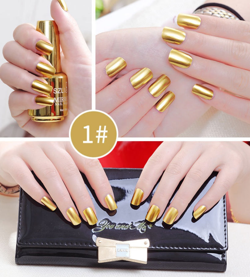 SZLIAN Mirror Silver Nail Polish