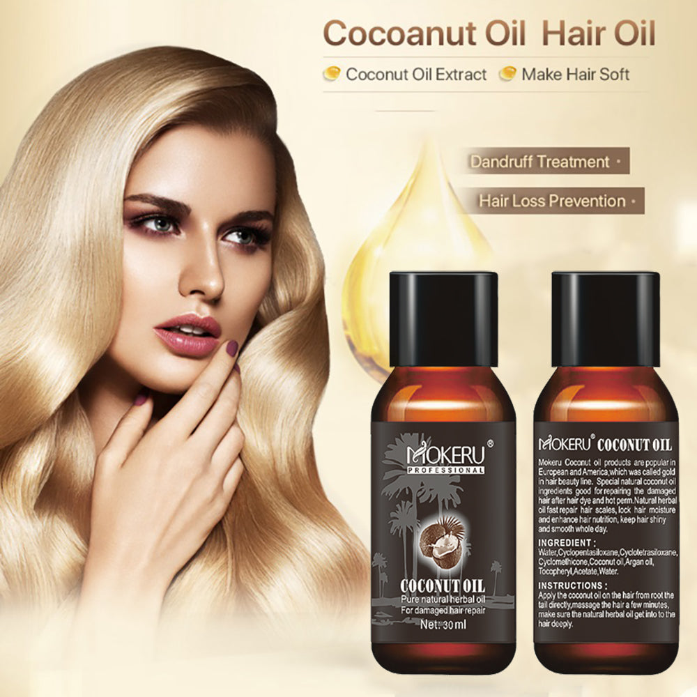 Mokeru Coconut Oil Repair Frizz Repair Damage Hair Care Hair