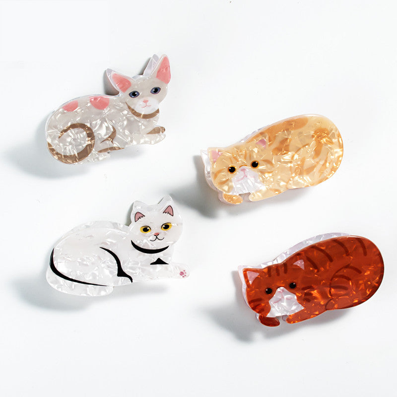 Cat Cartoon Print Grip Jewelry Headdress Barrettes