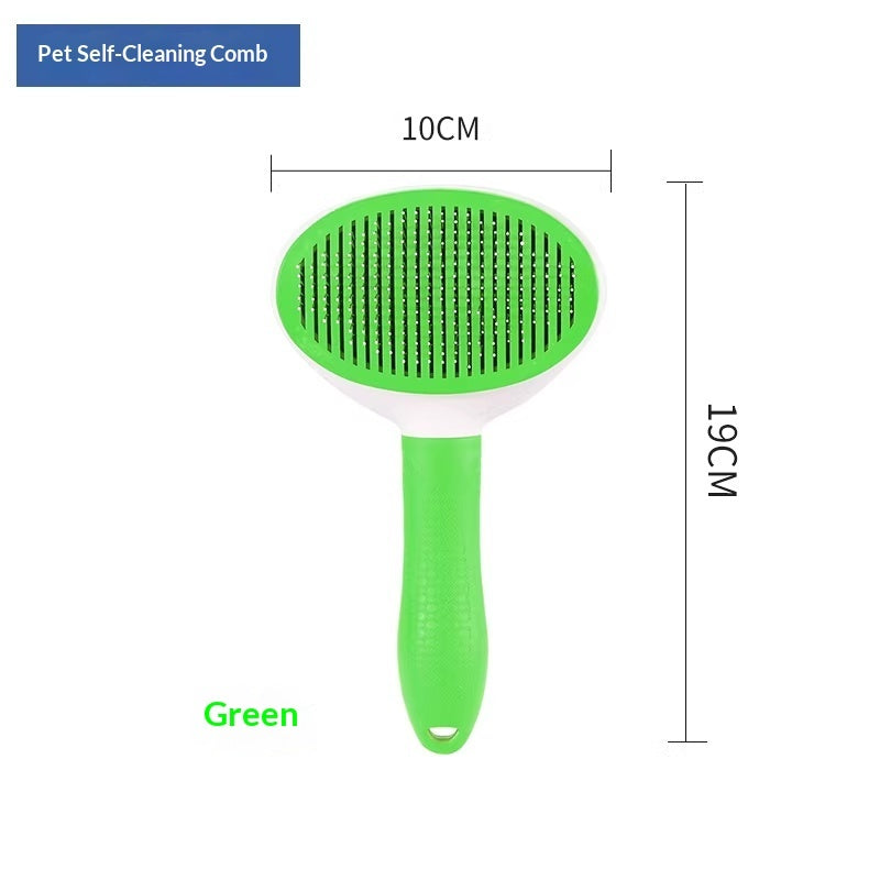 One-click Pet Hair Removal Steel Comb For Cats And Dogs