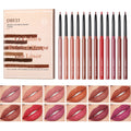 Matte Finish Lip Liner 12 Mixed Color Waterproof Decoration Lipstick Pen