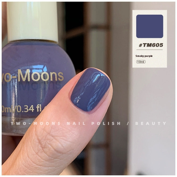 Two-Moons Pure Color Sequins Nail Polish Baking-free And Tear-free