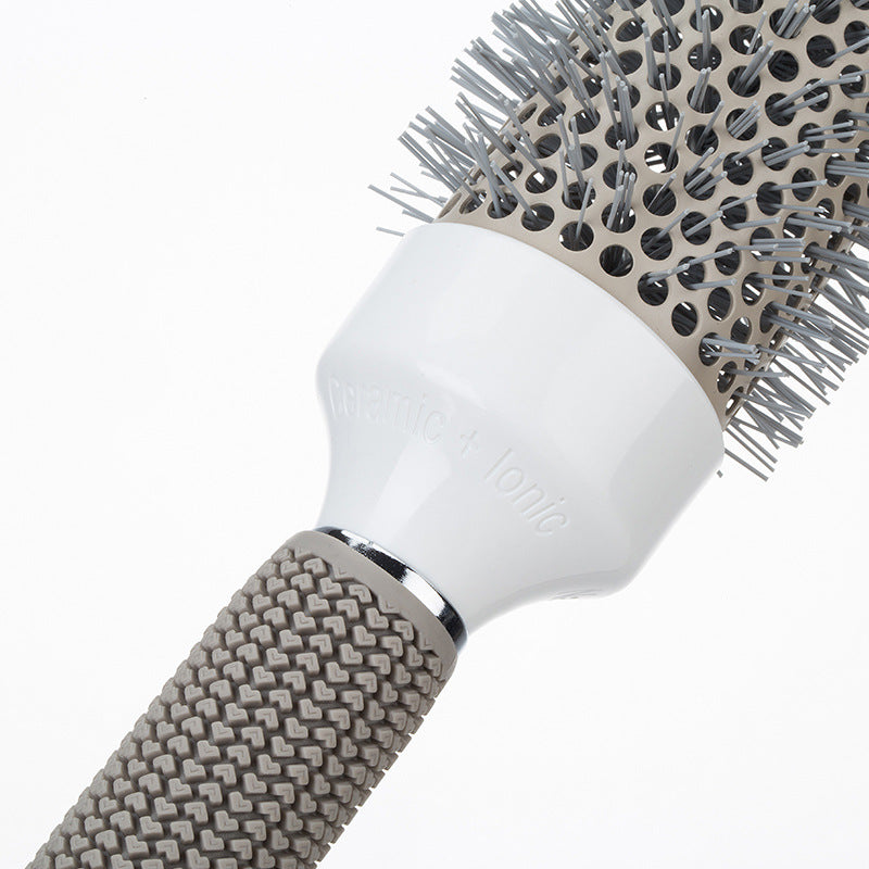 Gray Aluminum Tube Ceramic Round Hair Curling Comb
