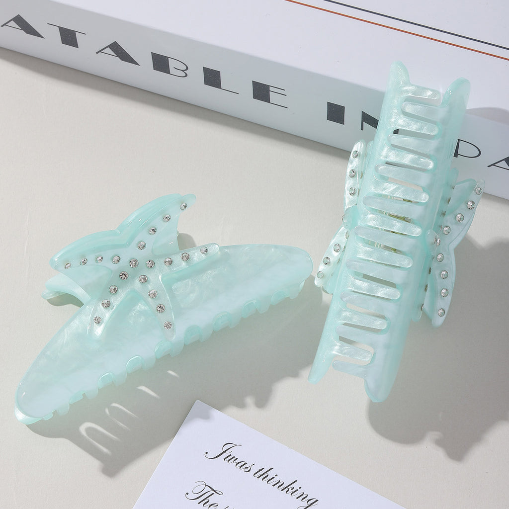 Fantasy Ocean Colorful Spot Drill Starfish Grip Female