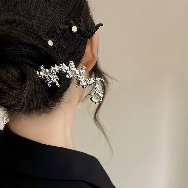 Korean Premium Feeling Moonstone Metal Hairpin