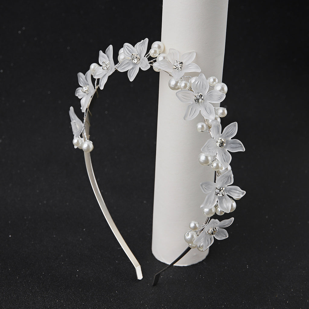 Women's Floral Pearl Hair Hoop Headwear